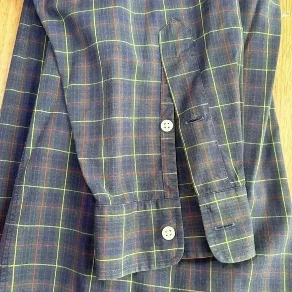 VTG Ralph Lauren Blake Navy Plaid W/ Blue Pony 2 Ply Cotton Button down Size XL - Picture 5 of 8